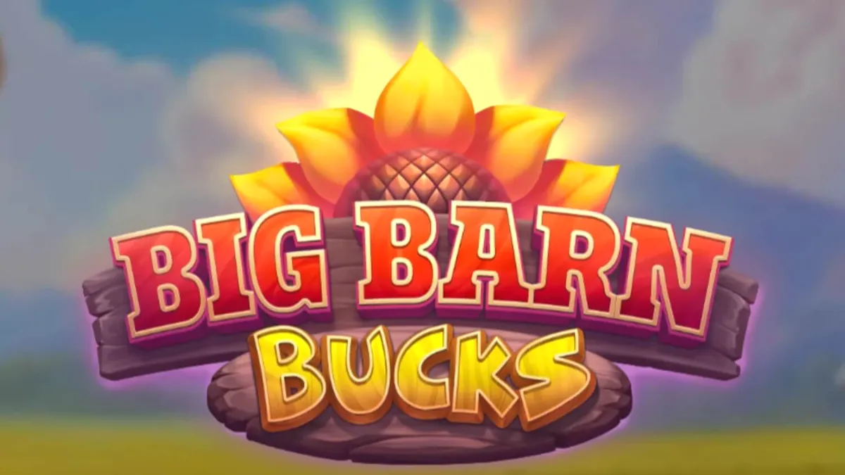 Tampilan visual slot Big Barn Bucks dengan tema peternakan yang ceria
